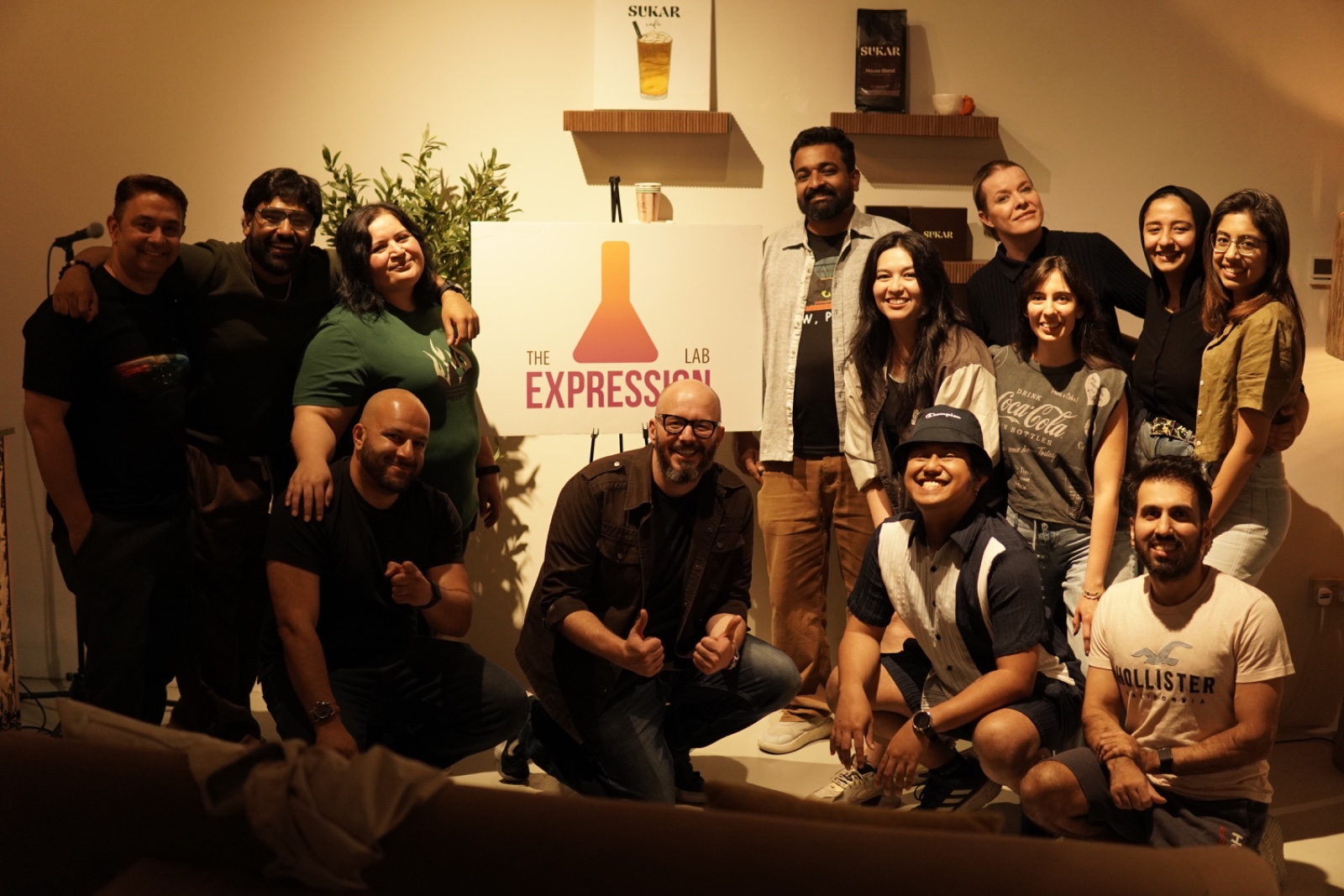 The Expression Lab family — comics, improvisers, poets and storytellers gathered together